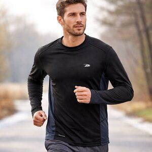 Pro Player Perform-Dri Men’s Long Sleeve Athletic Shirt, Size Large